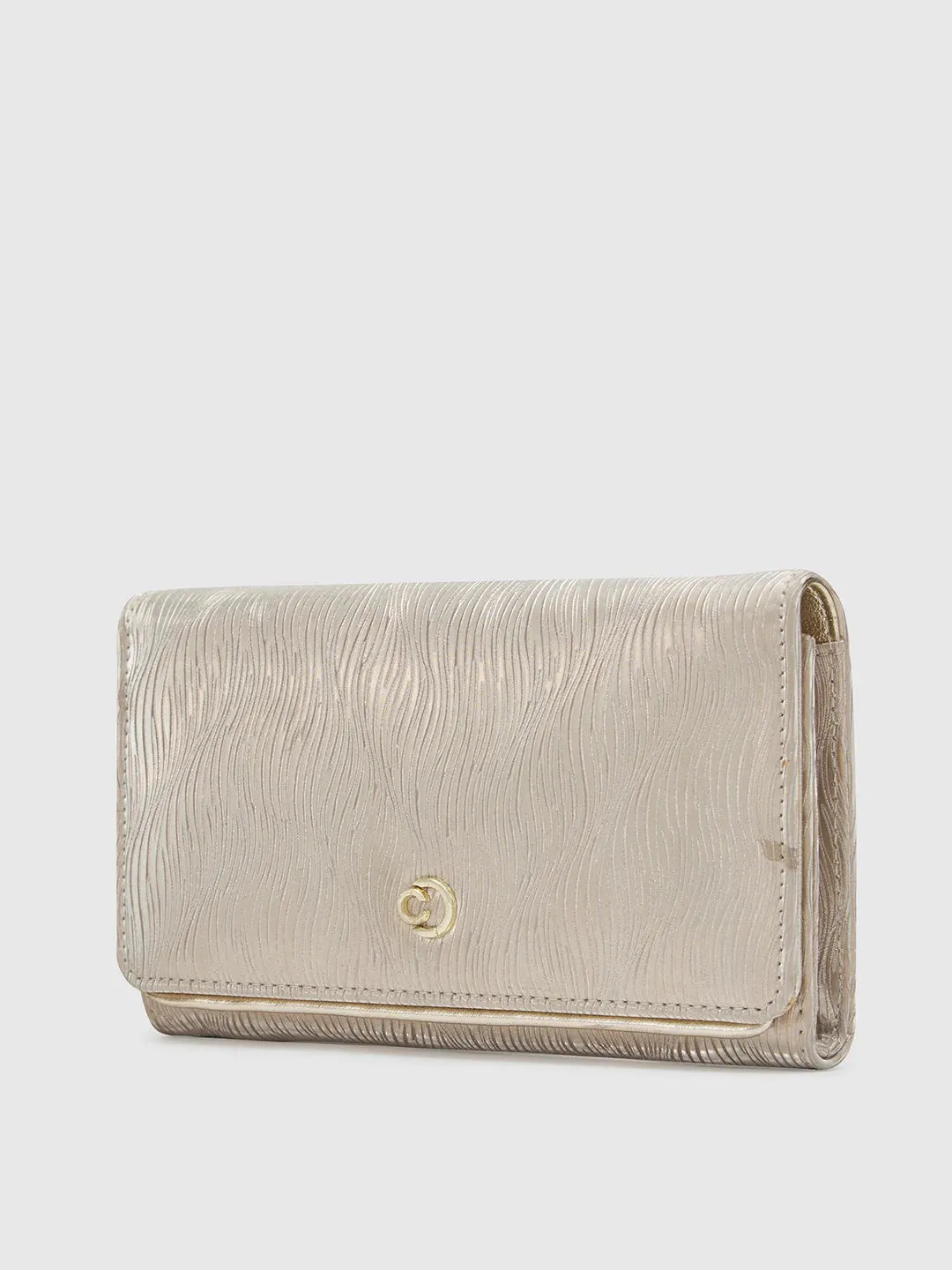 Caprese Eryka Medium Light Gold Clutch