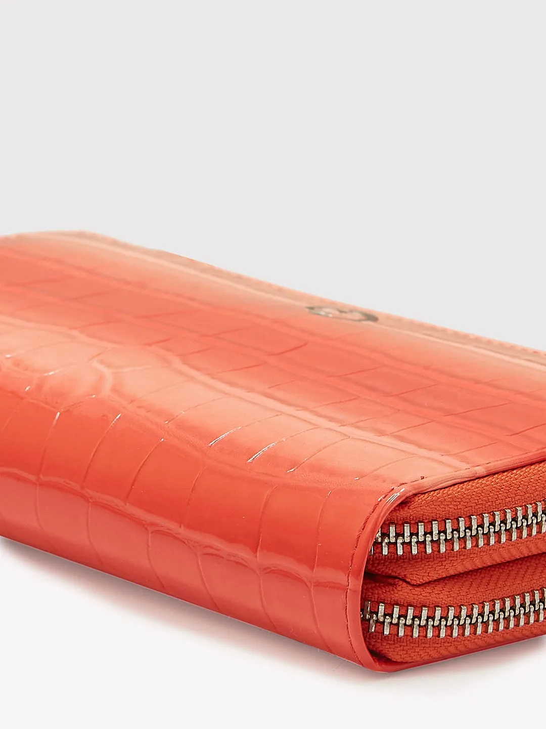 Caprese Eva Sling Large Coral Zip Around Wallet