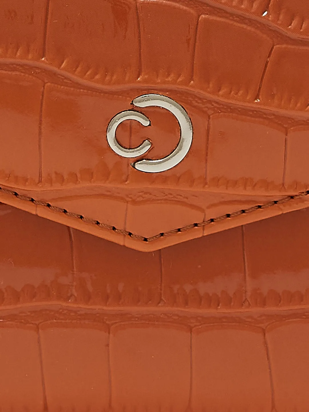 Caprese Eva Small Tan Flapover Wallet