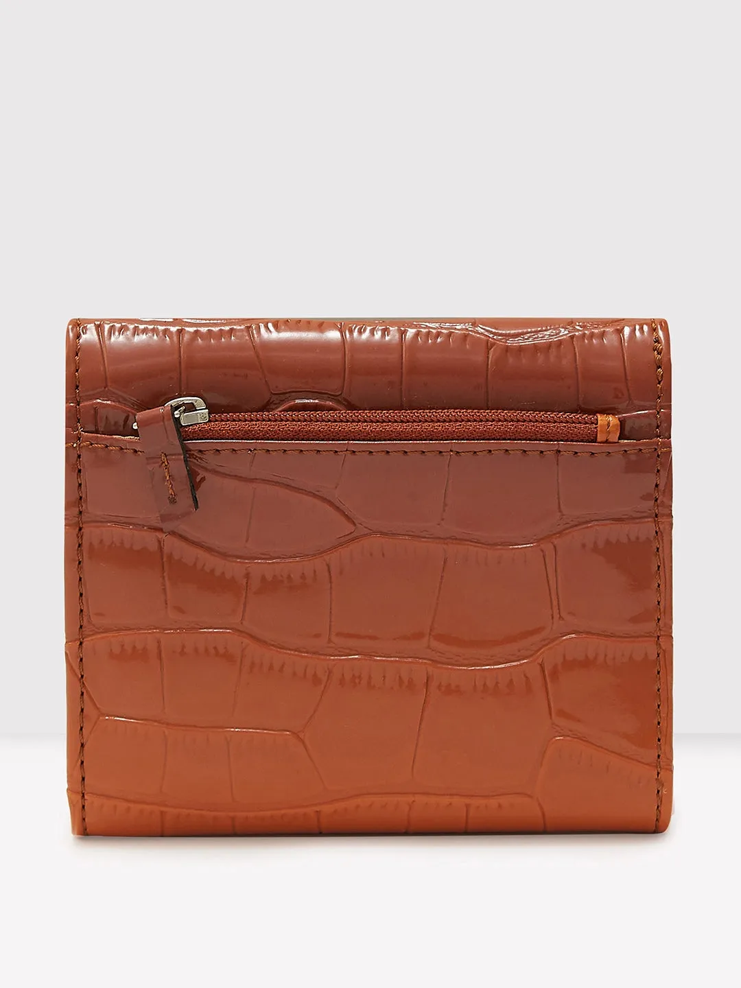 Caprese Eva Small Tan Flapover Wallet