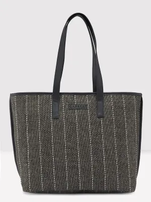 Caprese Evana Medium Striped Brown Tote Bag
