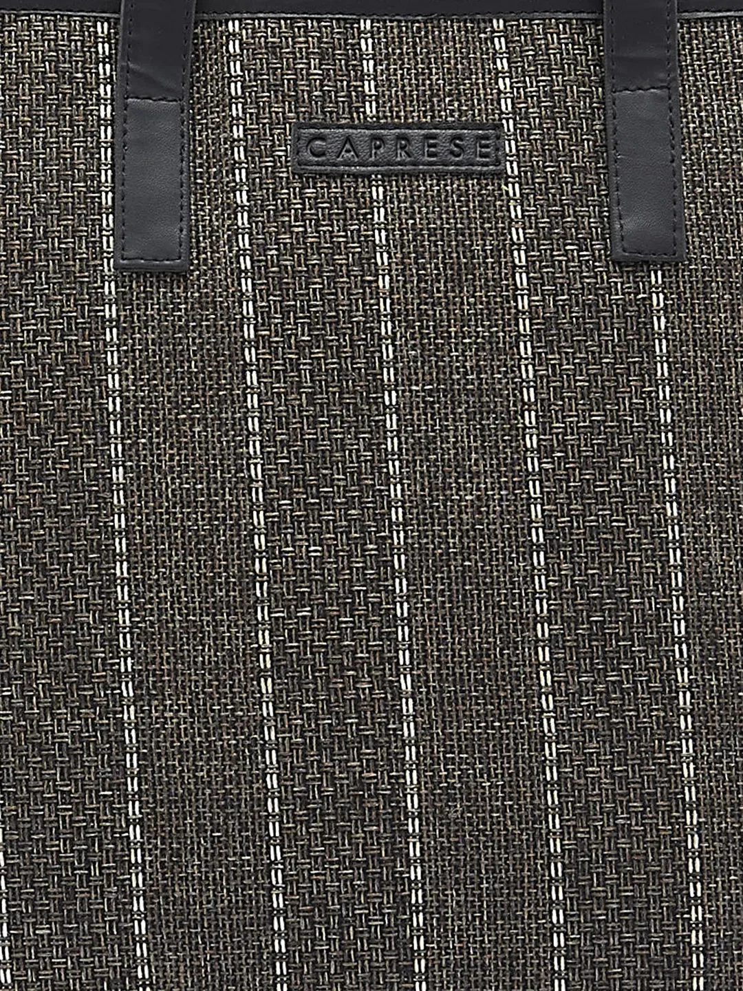 Caprese Evana Medium Striped Brown Tote Bag