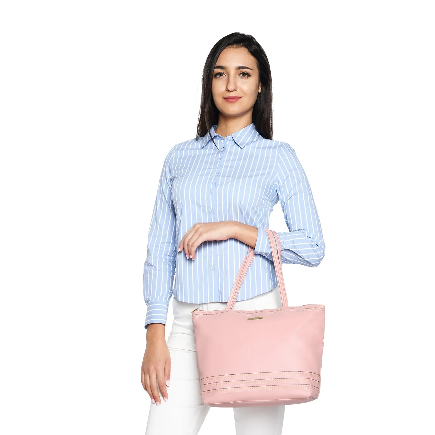 Caprese Evie Large Coral Tote Bag