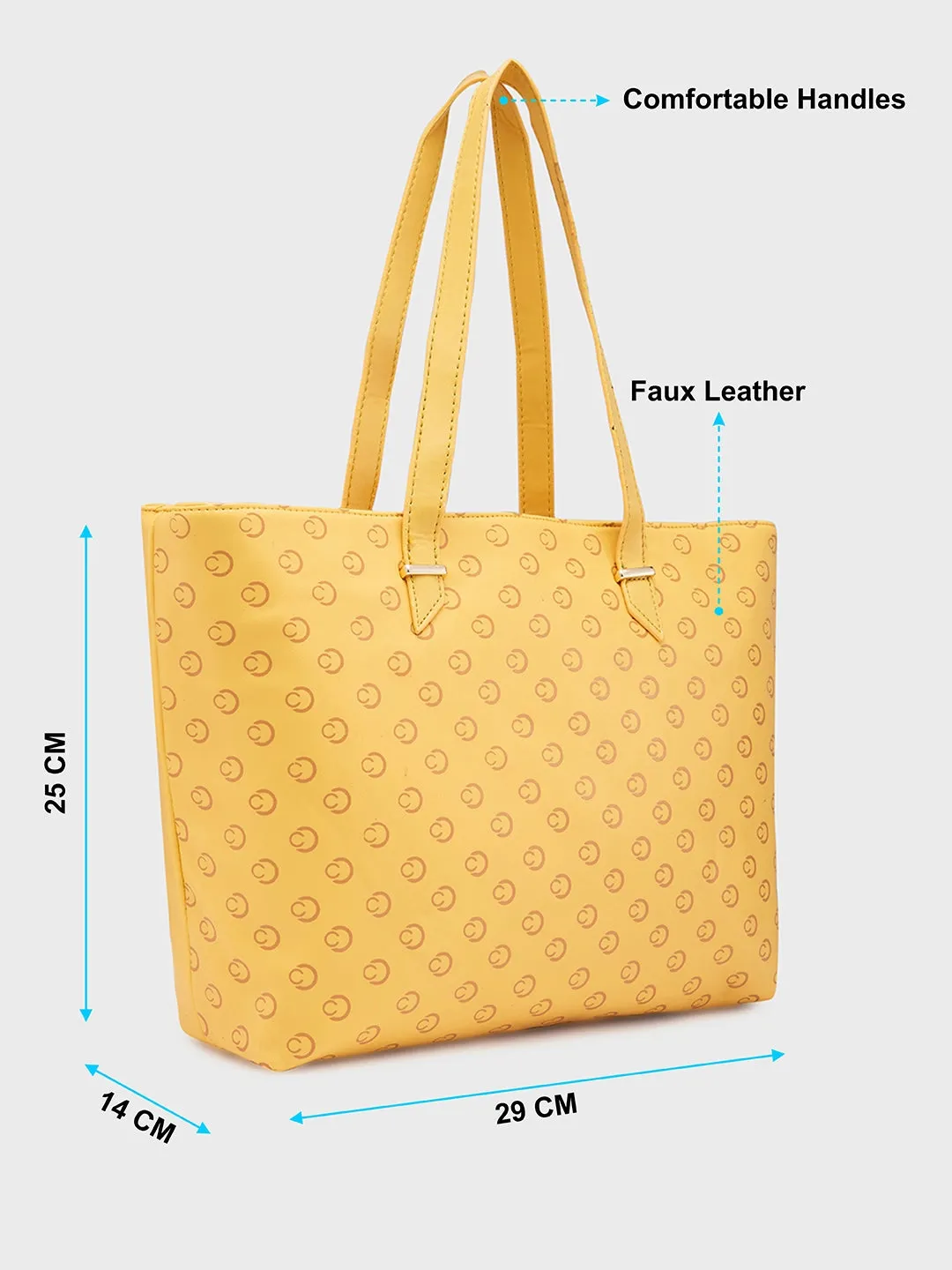 Caprese FREYA Large Yellow Tote Bag
