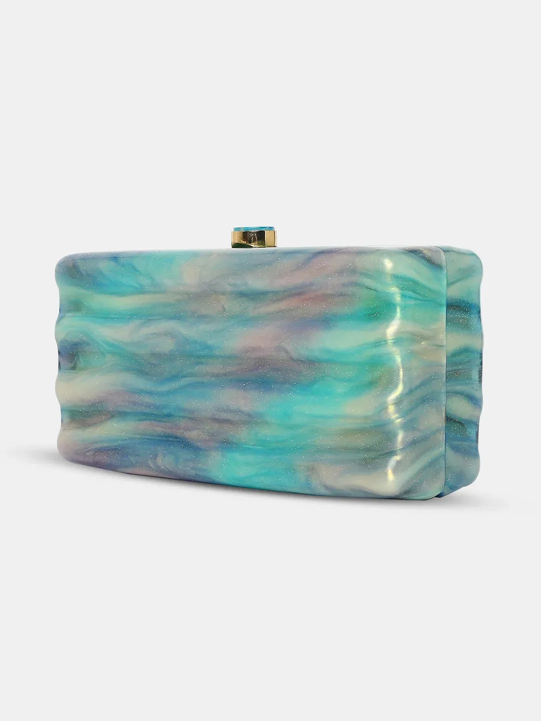 Caprese Gaina Small Blue Clutch
