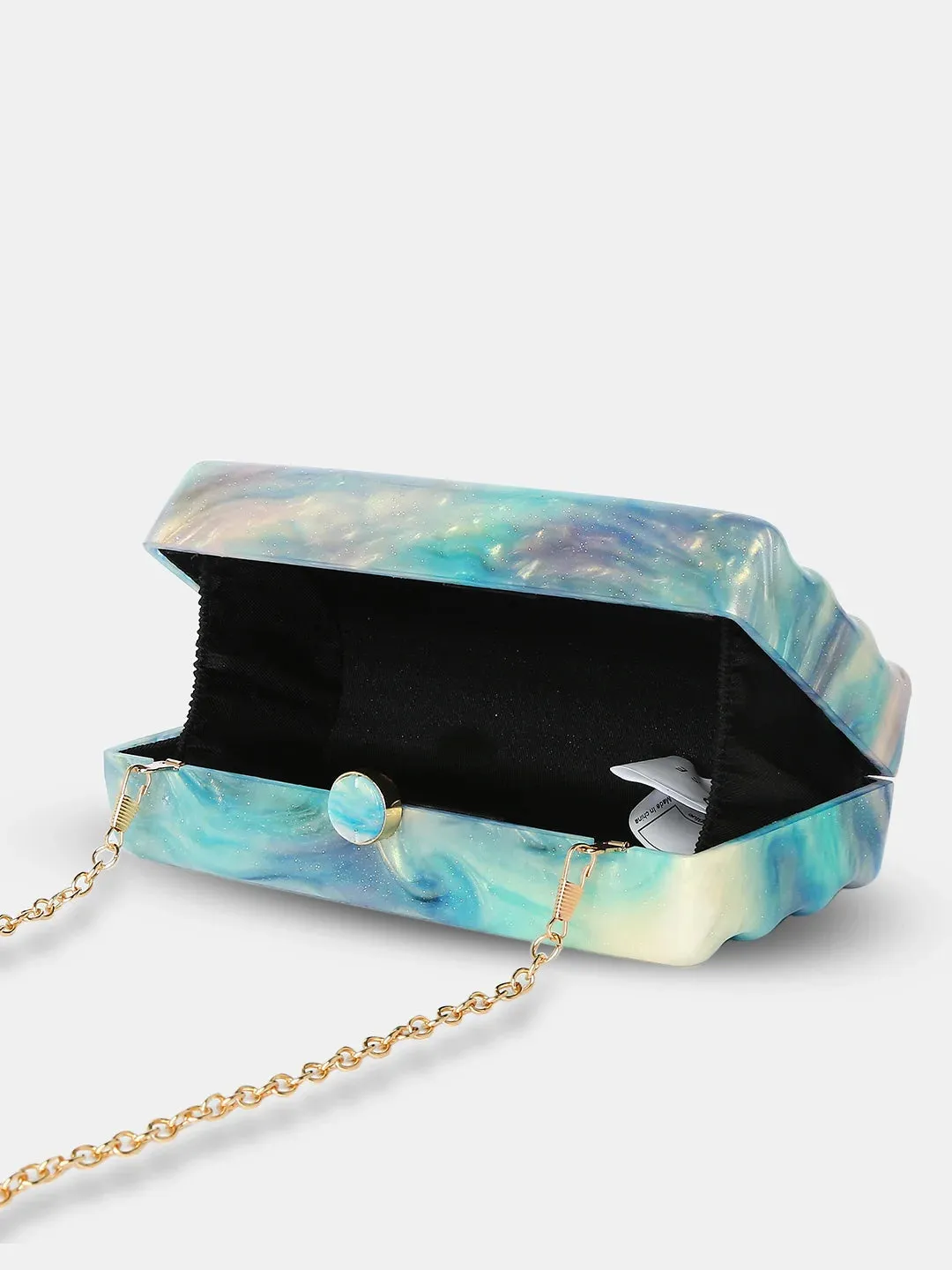 Caprese Gaina Small Blue Clutch