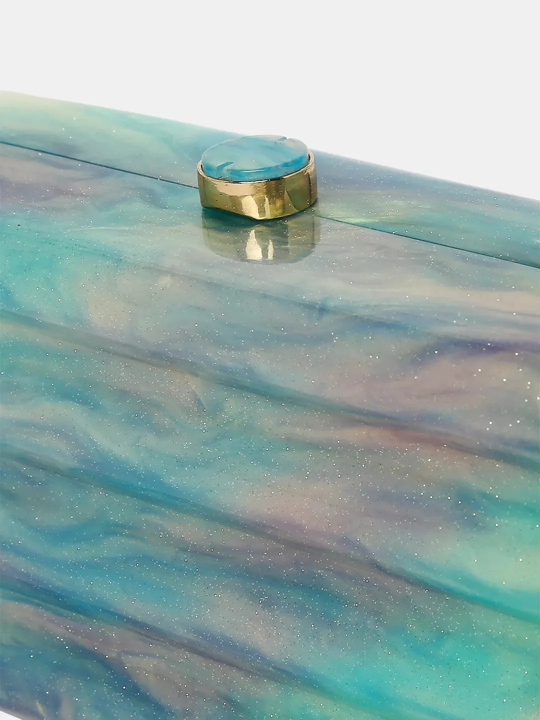 Caprese Gaina Small Blue Clutch