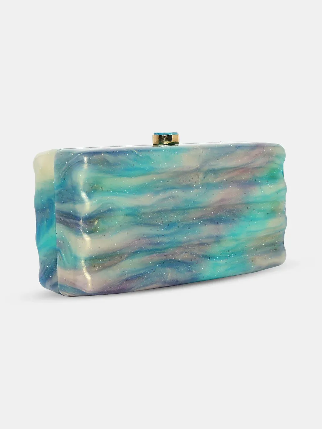 Caprese Gaina Small Blue Clutch