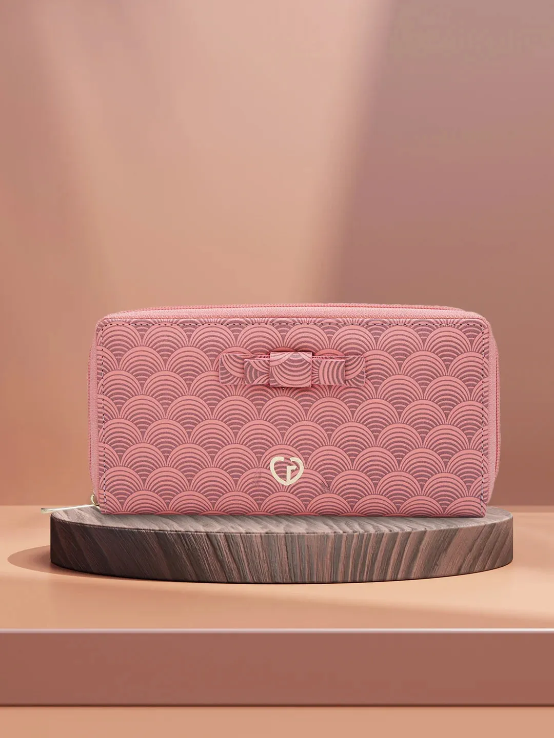 Caprese Greta Large Pink Zip Around Wallet