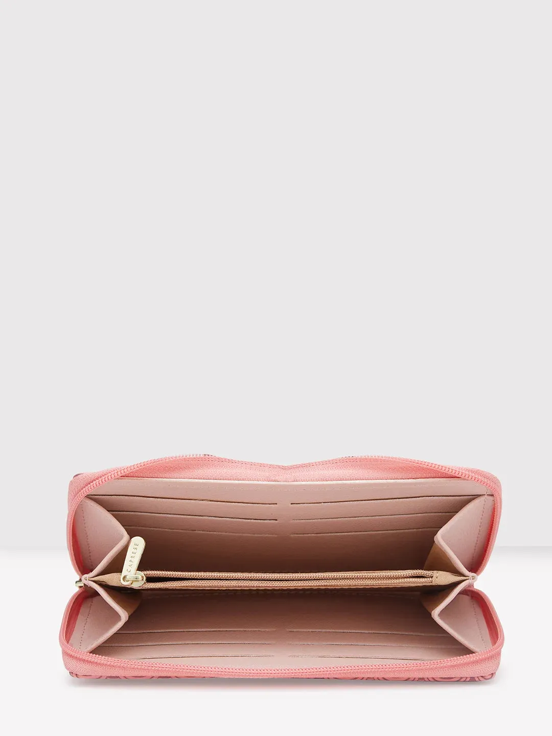 Caprese Greta Large Pink Zip Around Wallet