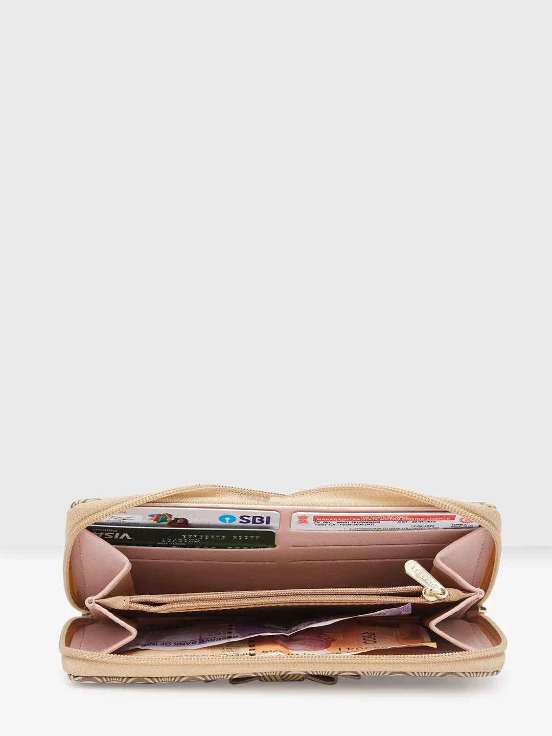Caprese Greta Large Yellow Zip Around Wallet