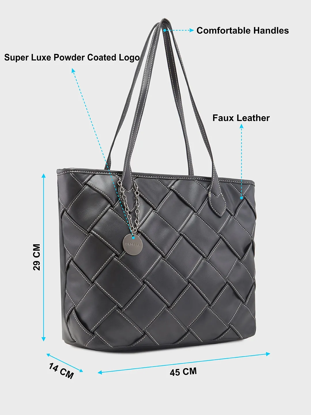 Caprese Gypsy Medium Black Tote Bag