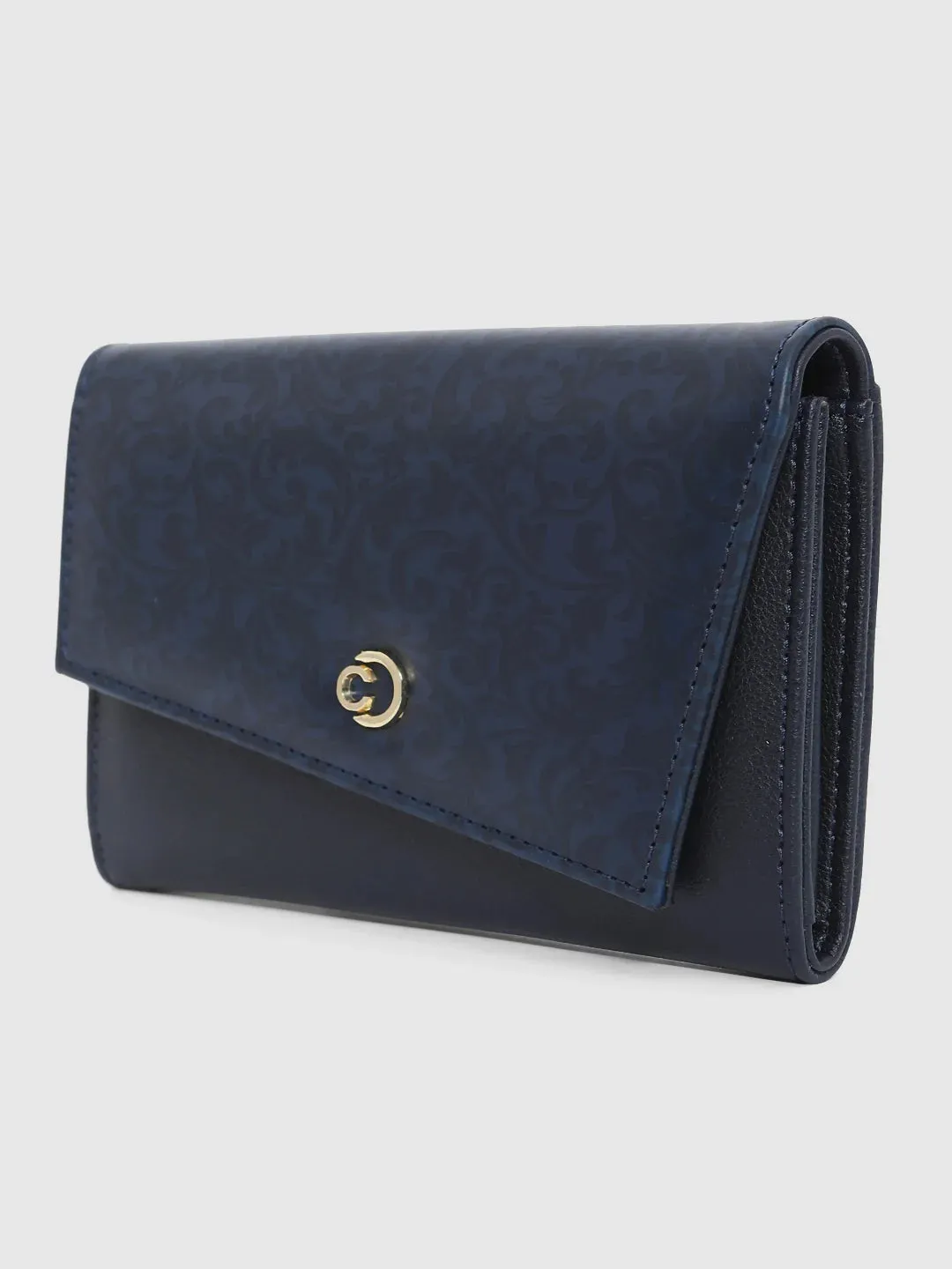 Caprese Helene Large Navy Flapover Wallet