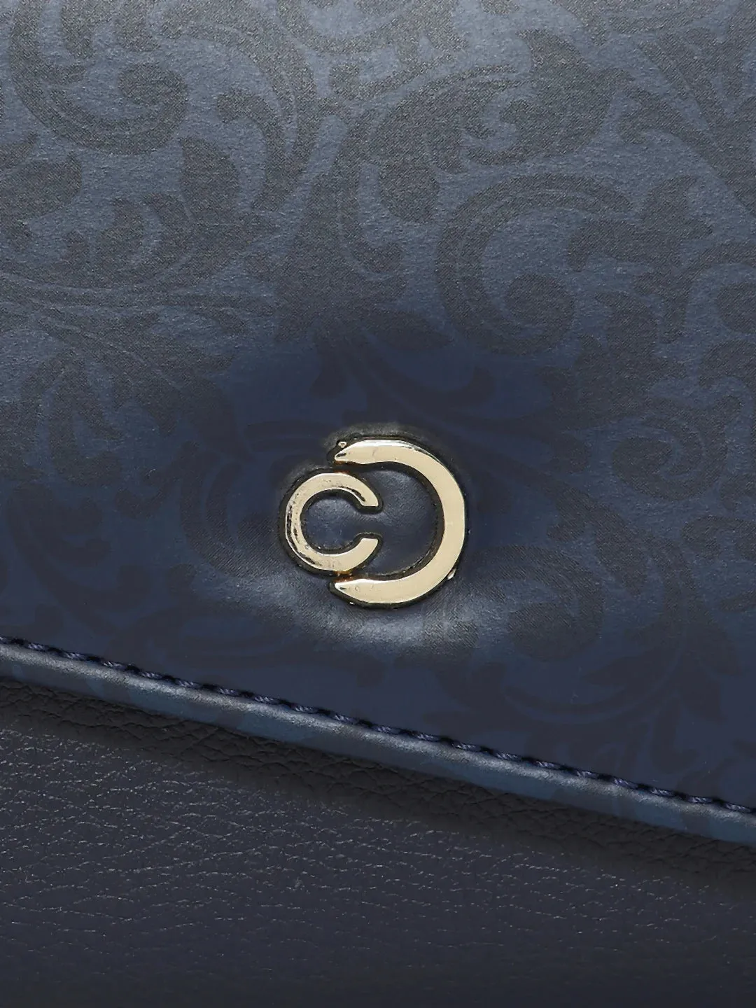 Caprese Helene Large Navy Flapover Wallet