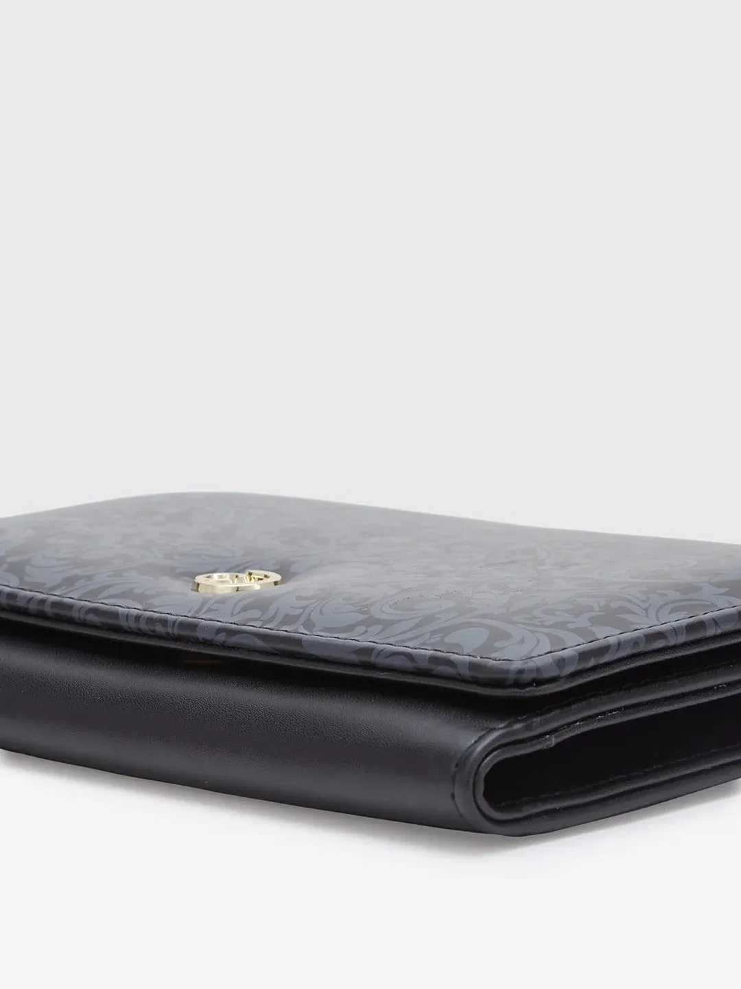 Caprese Helene Medium Black Flapover Wallet
