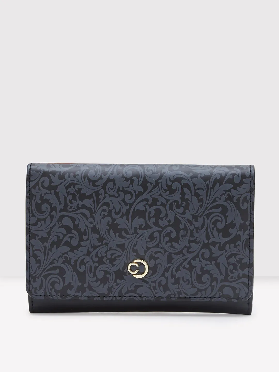 Caprese Helene Medium Black Flapover Wallet
