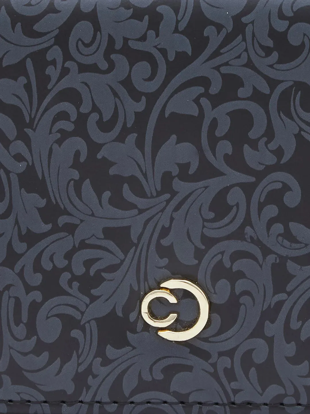 Caprese Helene Medium Black Flapover Wallet
