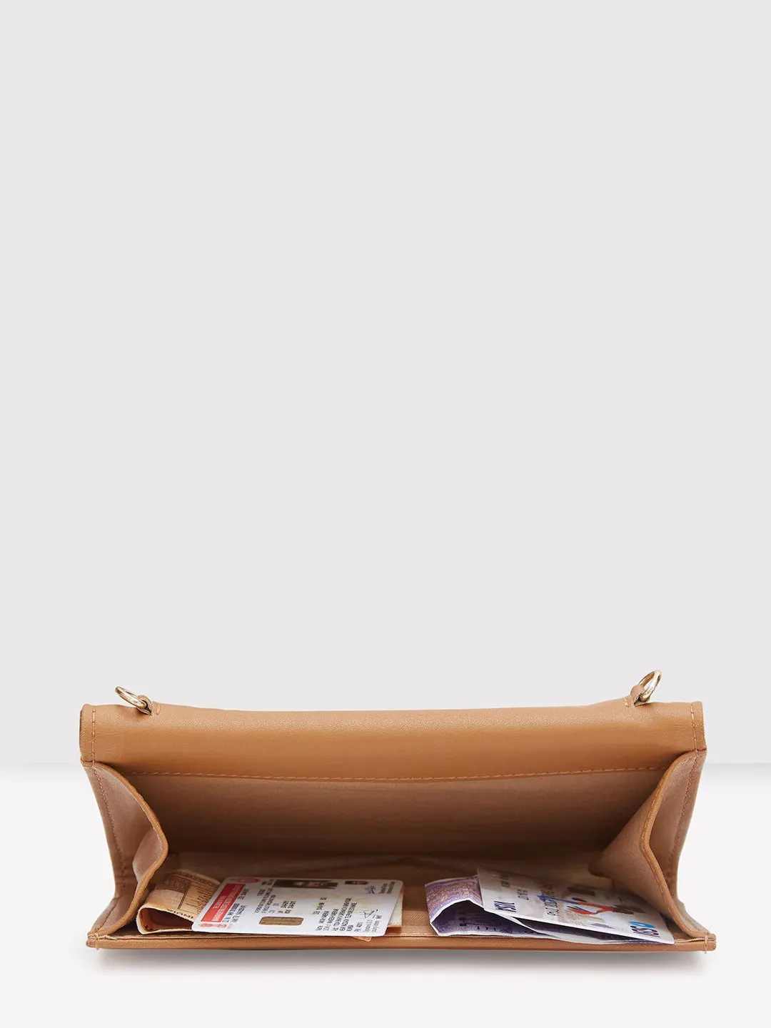 Caprese Helene Medium Tan Flapover Wallet