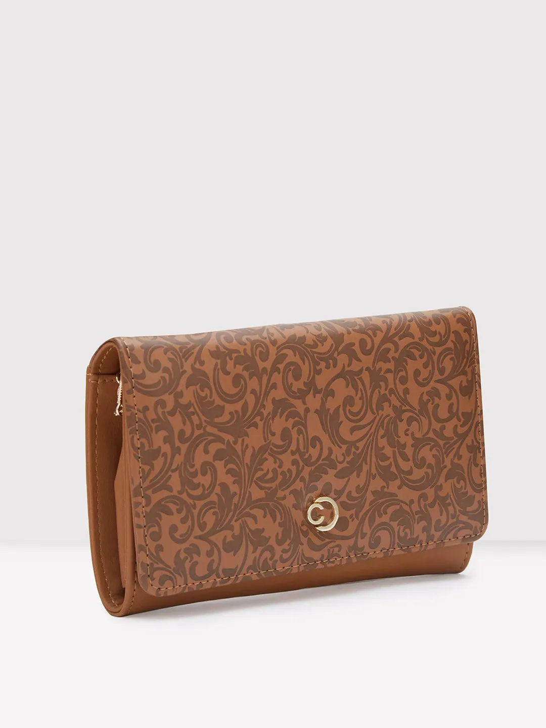 Caprese Helene Medium Tan Flapover Wallet