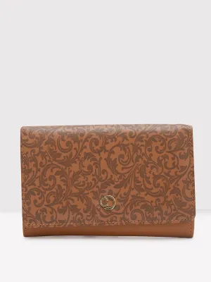 Caprese Helene Medium Tan Flapover Wallet
