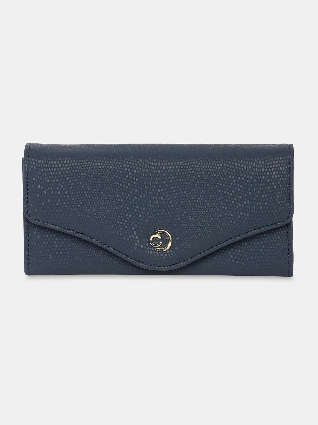 Caprese Ingrid Large Navy Flapover Wallet