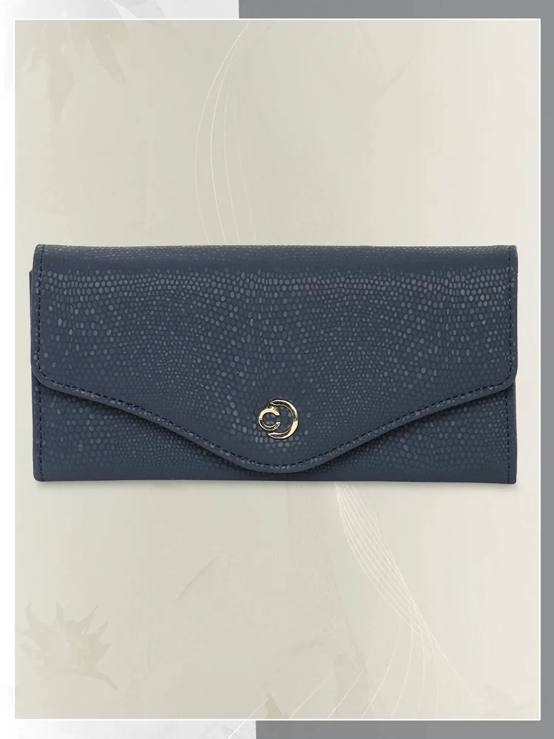 Caprese Ingrid Large Navy Flapover Wallet