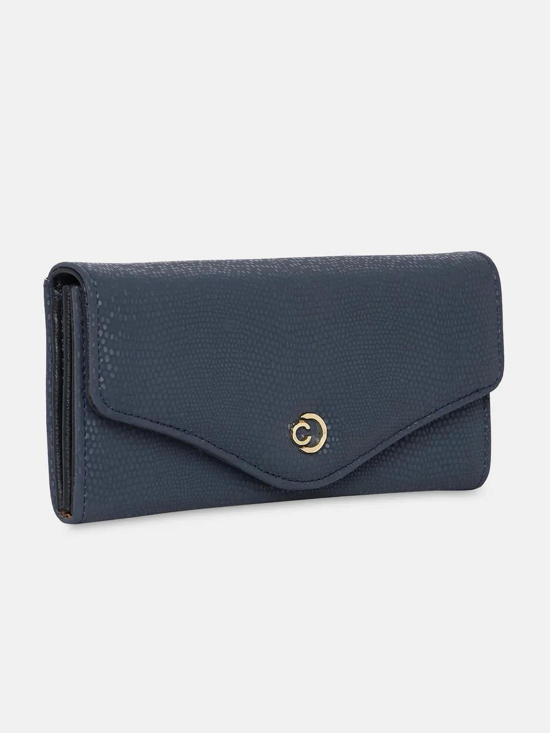 Caprese Ingrid Large Navy Flapover Wallet