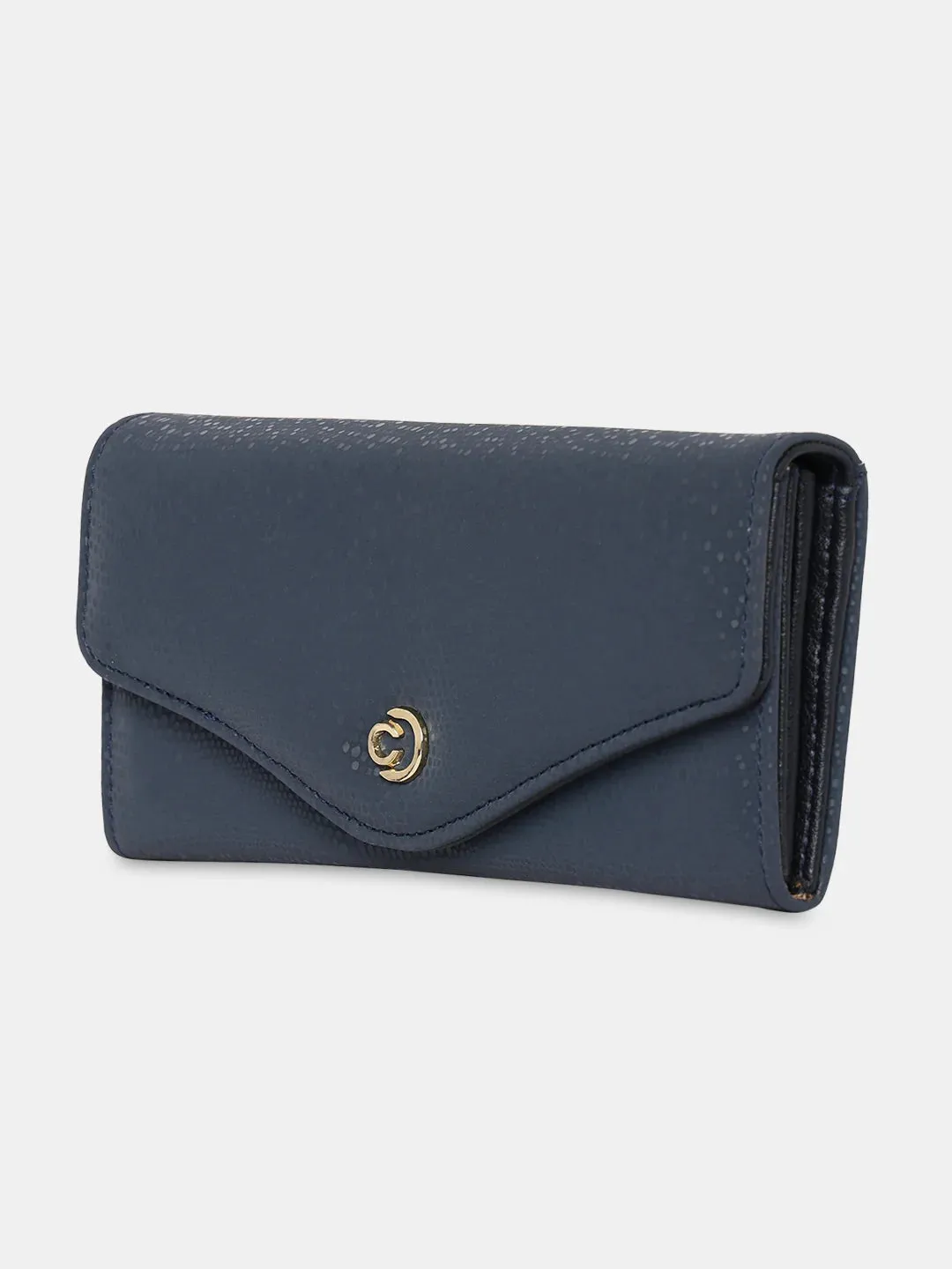 Caprese Ingrid Large Navy Flapover Wallet