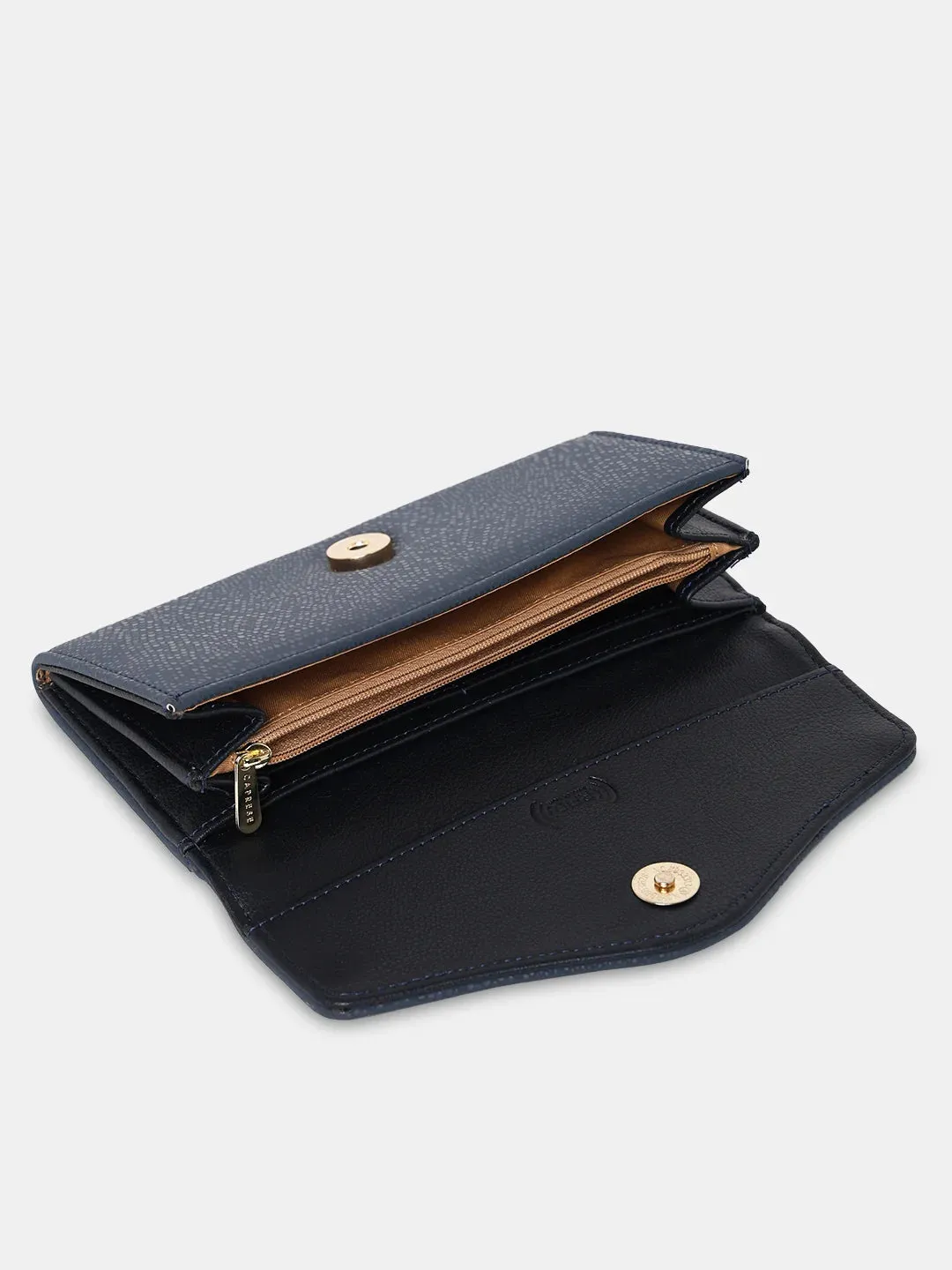 Caprese Ingrid Large Navy Flapover Wallet