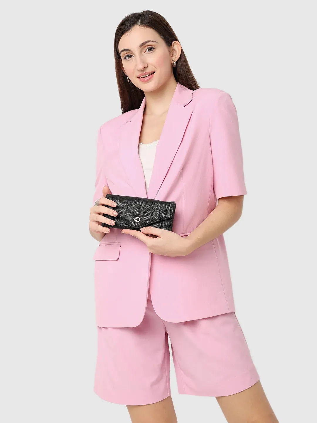 Caprese Ingrid Large Plum Flapover Wallet