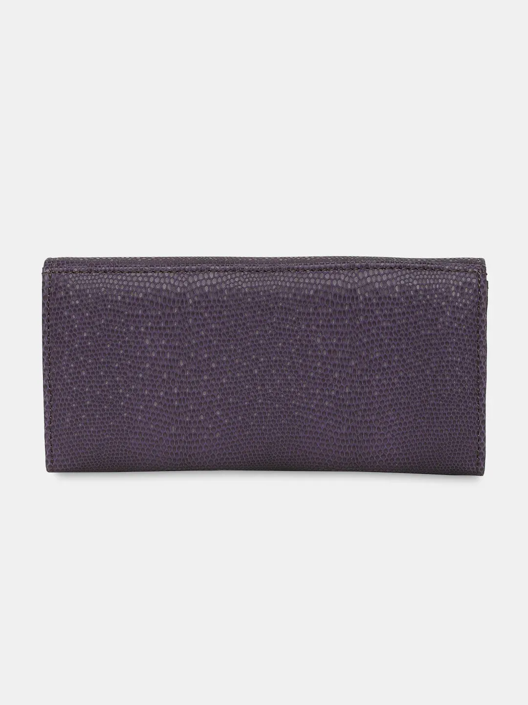 Caprese Ingrid Large Plum Flapover Wallet