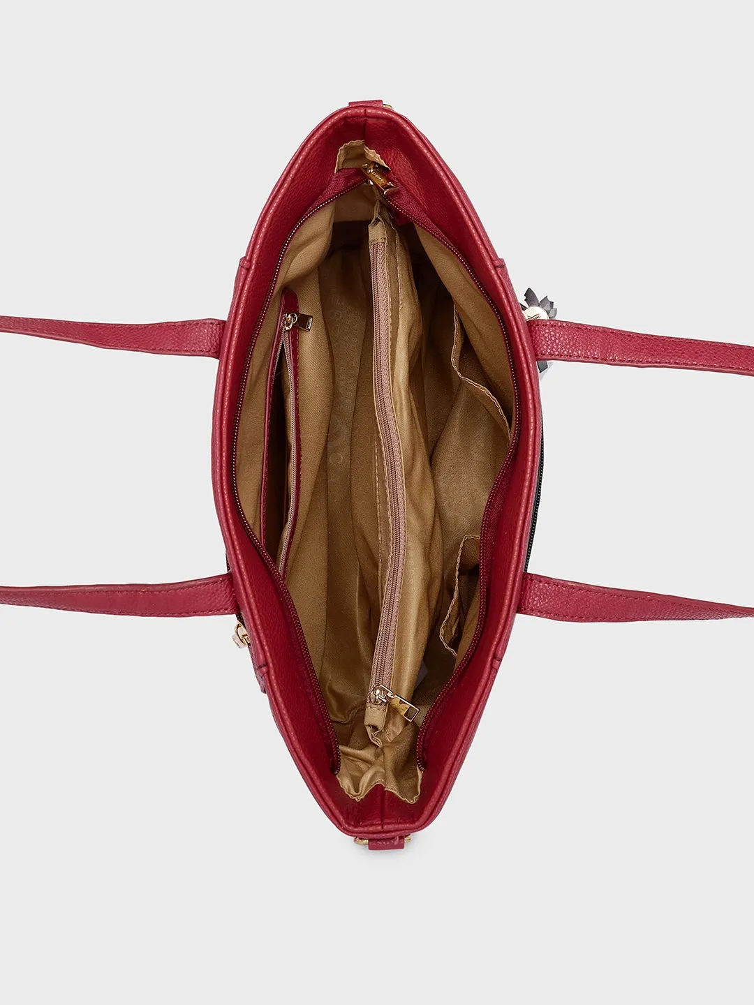 Caprese Jane Large Deep Red Tote Bag