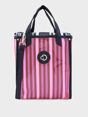 Caprese Josie Small Plastic PinkTote Bag