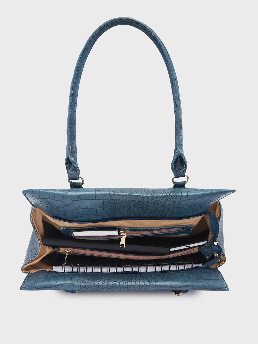 Caprese Kathey Medium Teal Tote Bag