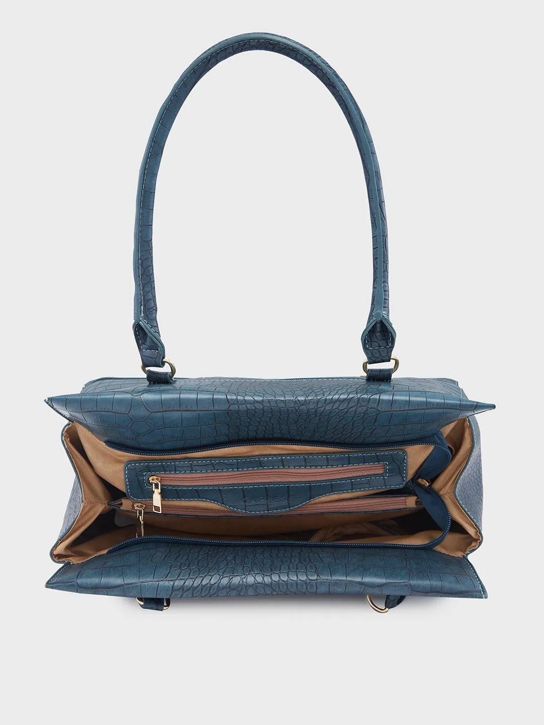 Caprese Kathey Medium Teal Tote Bag