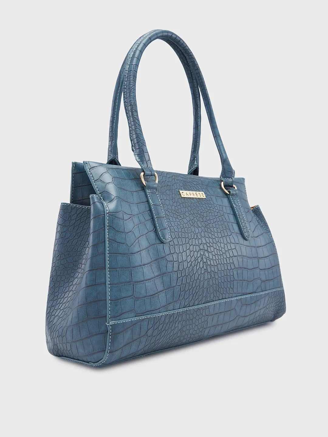 Caprese Kathey Medium Teal Tote Bag