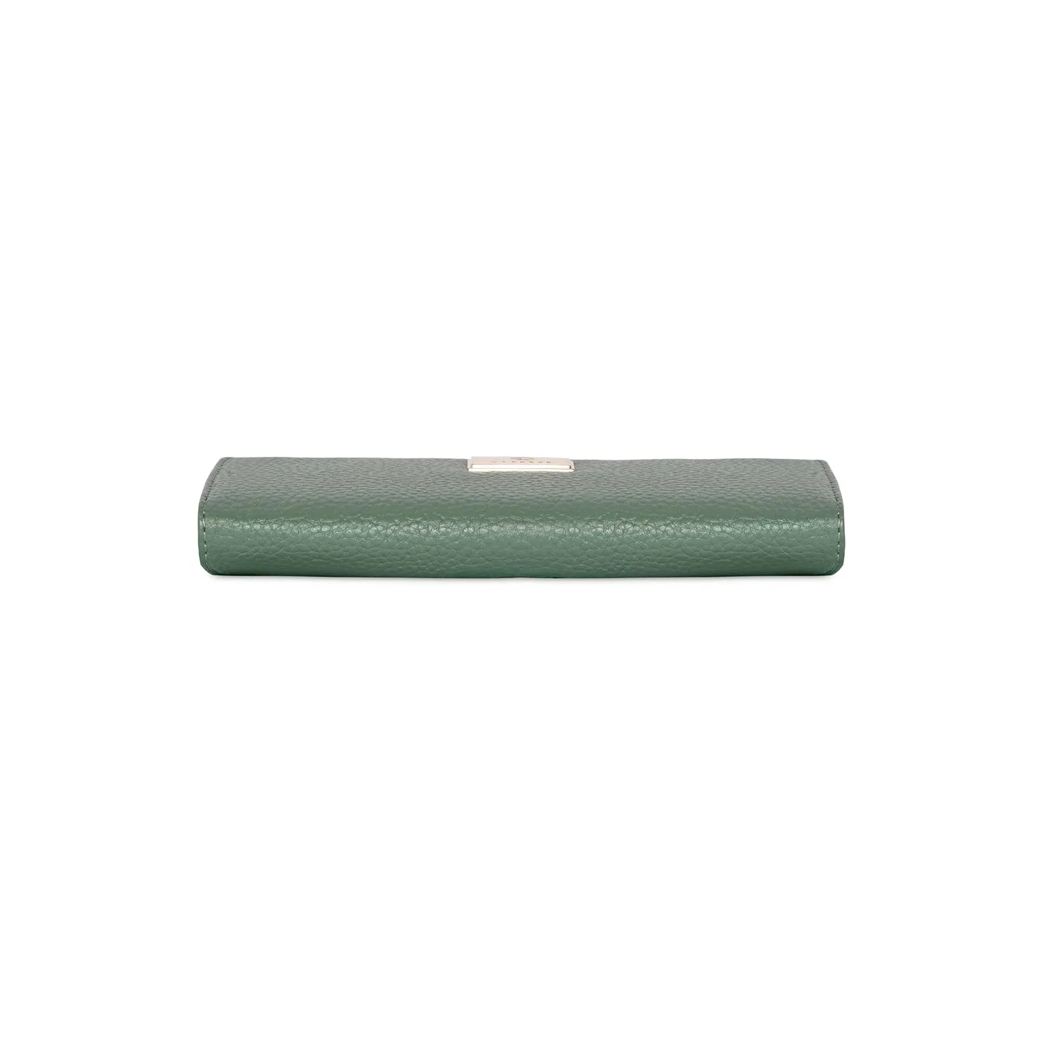 Caprese Kristin Medium Dull Green Fold Wallet