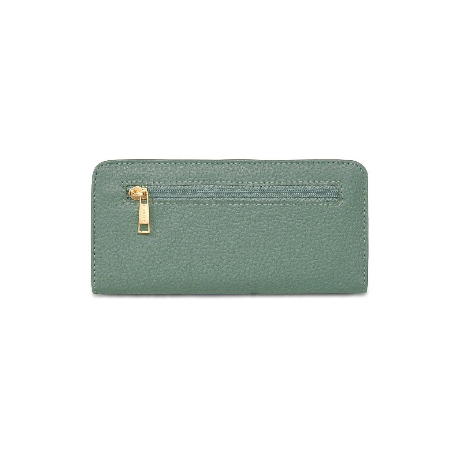 Caprese Kristin Medium Dull Green Fold Wallet