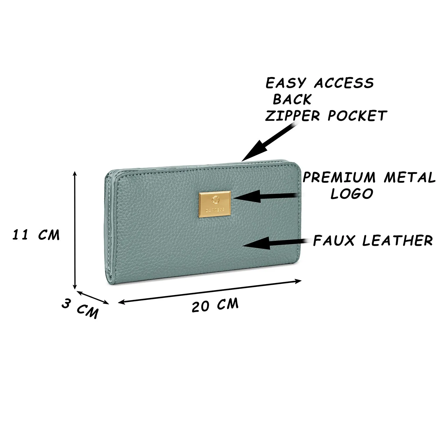 Caprese Kristin Medium Grey Fold Wallet