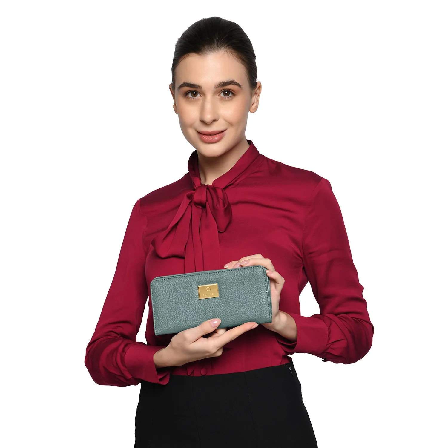 Caprese Kristin Medium Grey Fold Wallet