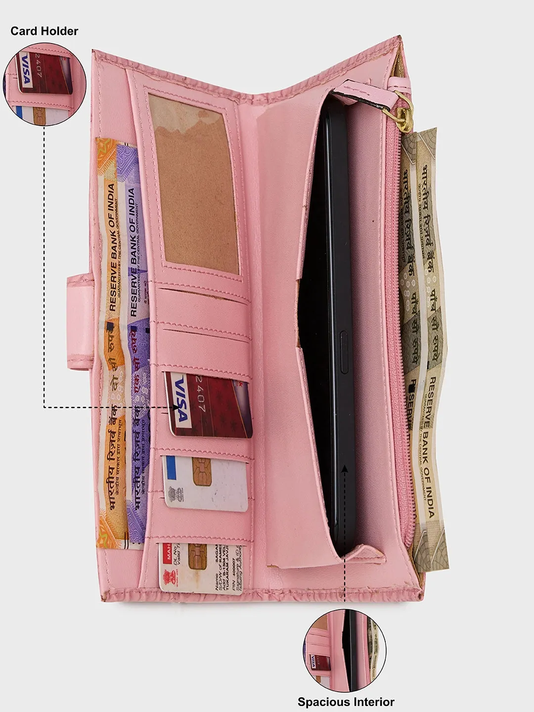 Caprese Luna Medium Lilac Bifold Wallet