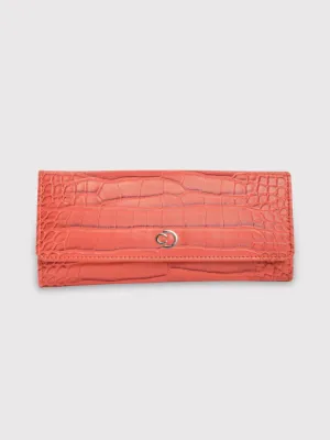 Caprese Luna Medium Orange Flap Wallet