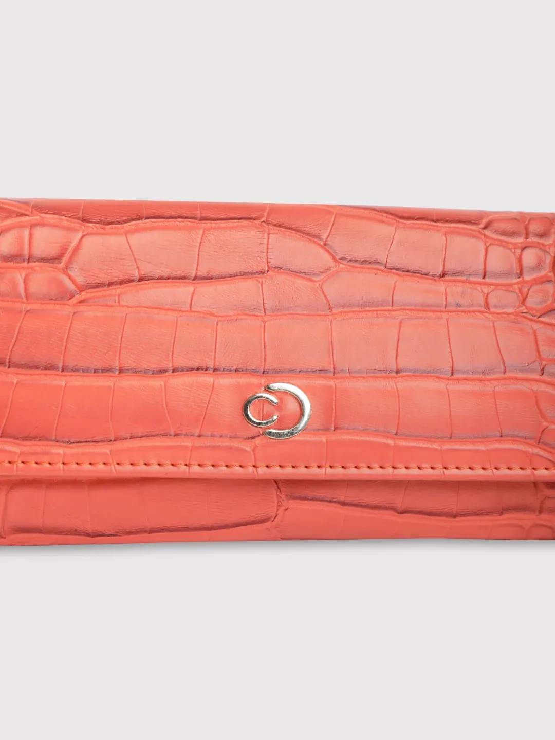 Caprese Luna Medium Orange Flap Wallet