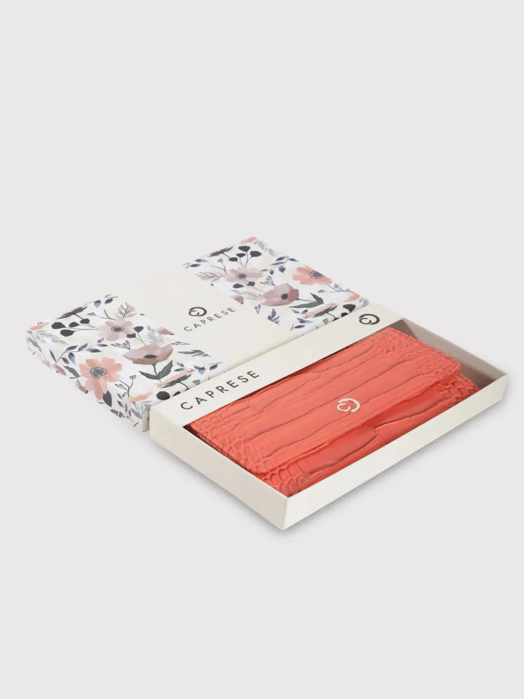Caprese Luna Medium Orange Flap Wallet