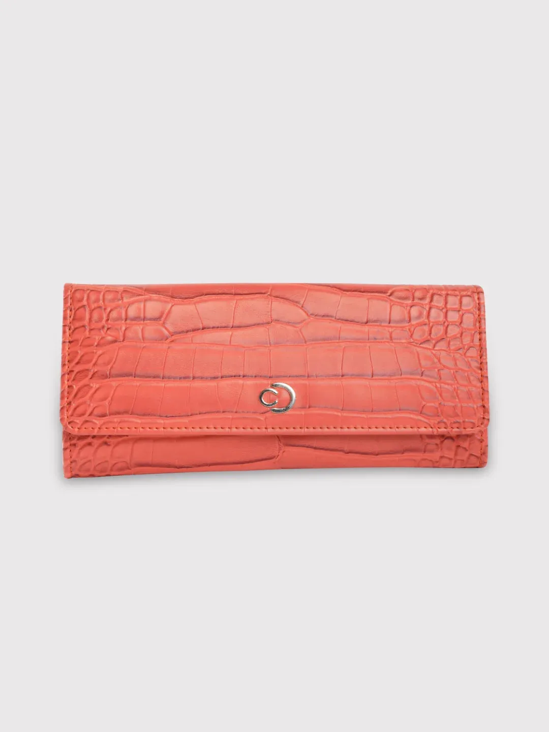 Caprese Luna Medium Orange Flap Wallet