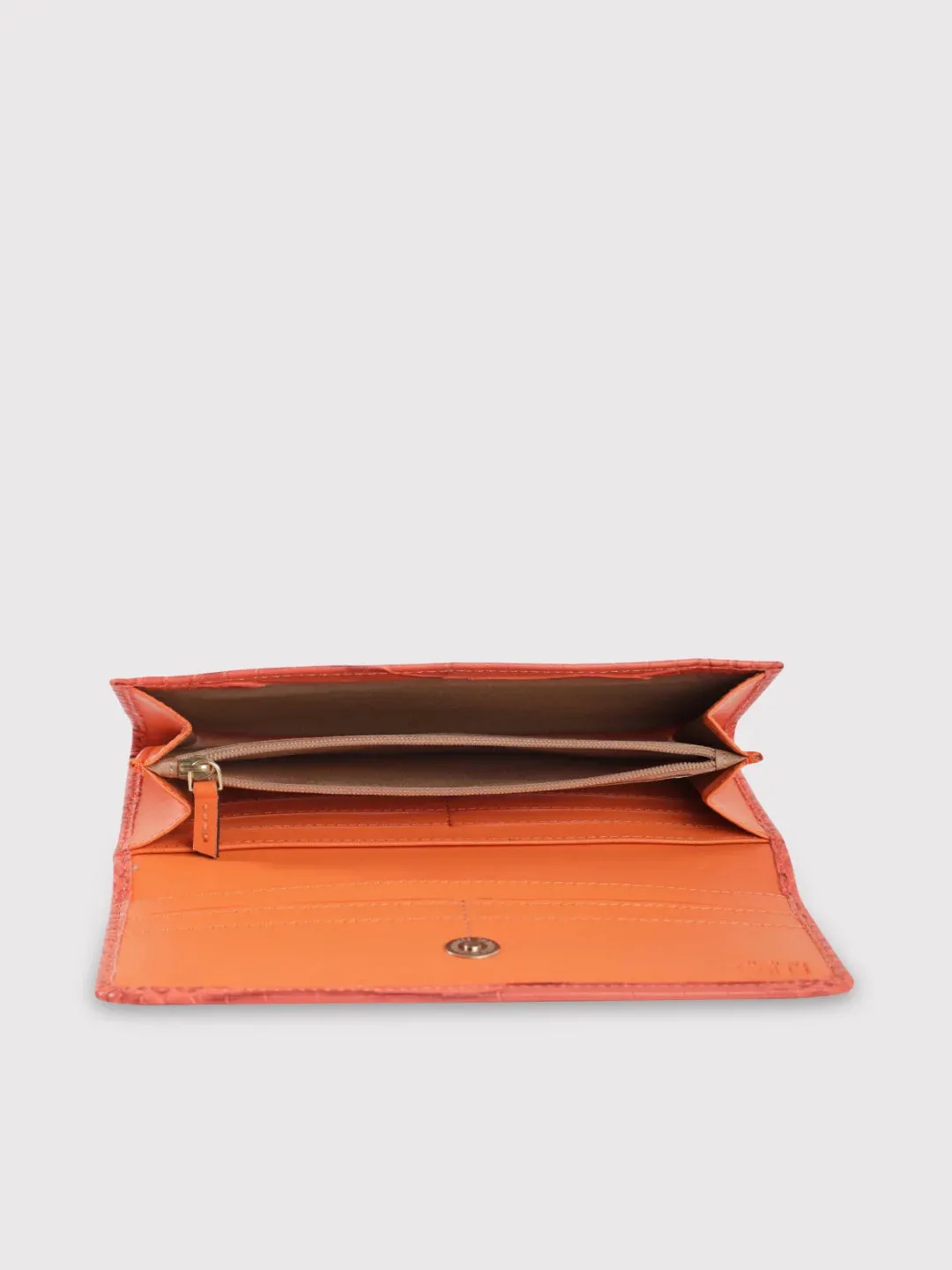 Caprese Luna Medium Orange Flap Wallet