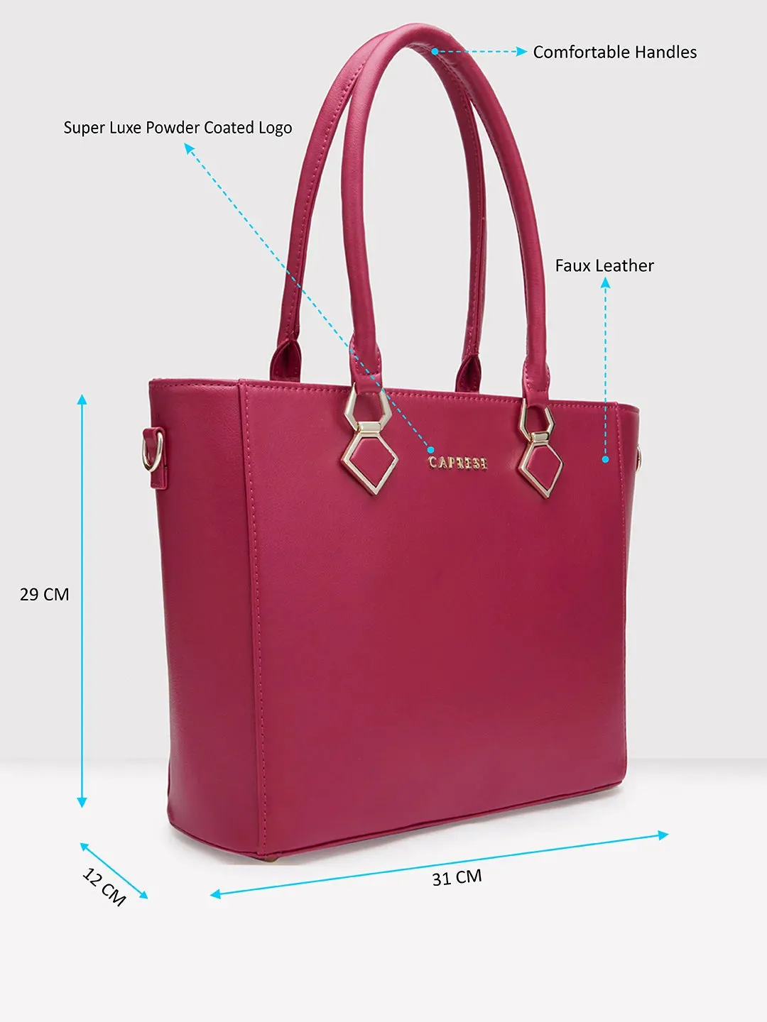 Caprese Lydia Medium Raspberry Pink Tote Bag