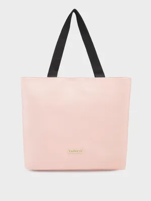 Caprese Macy Large Pink & Black Tote Bag