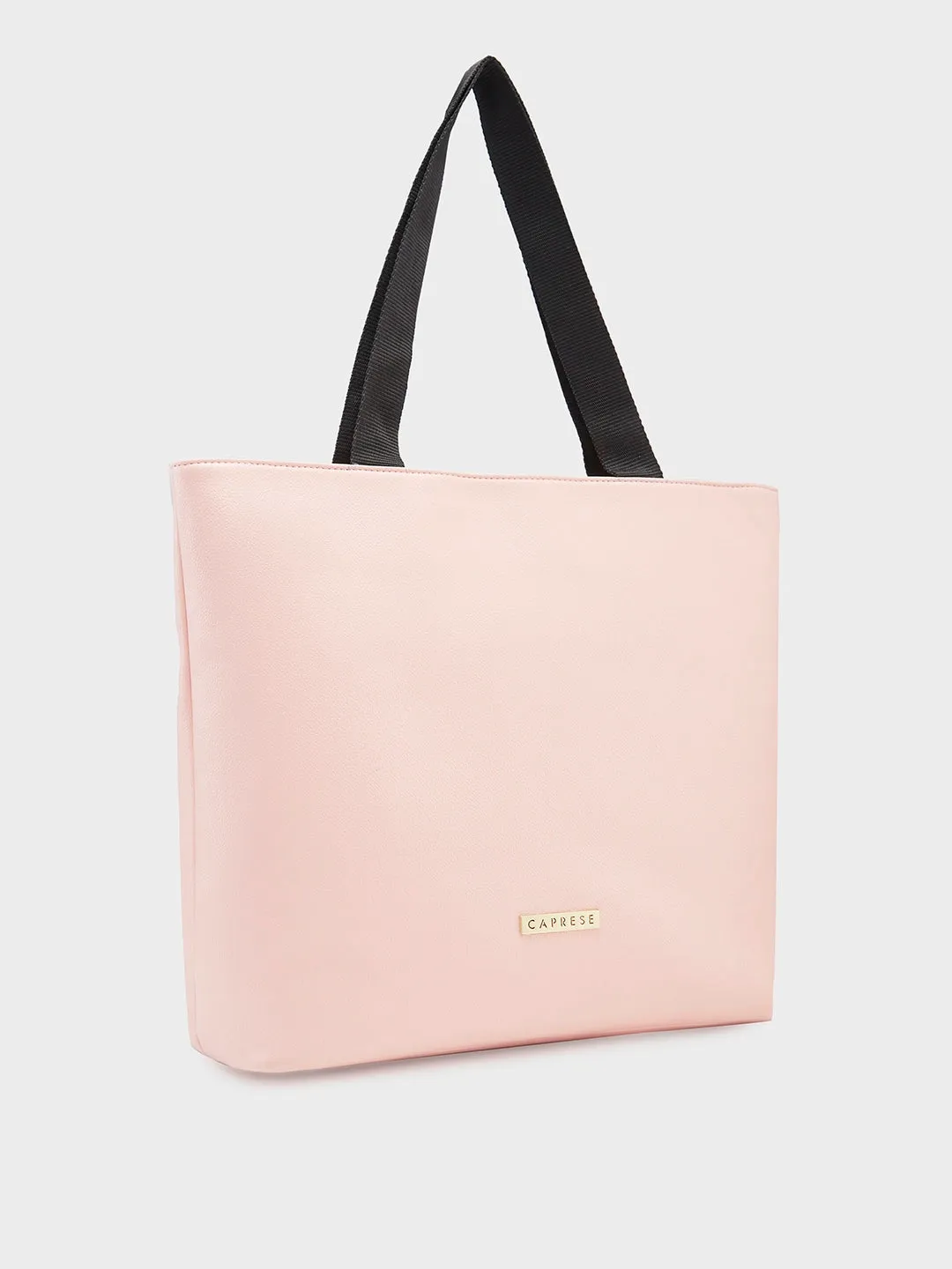 Caprese Macy Large Pink & Black Tote Bag