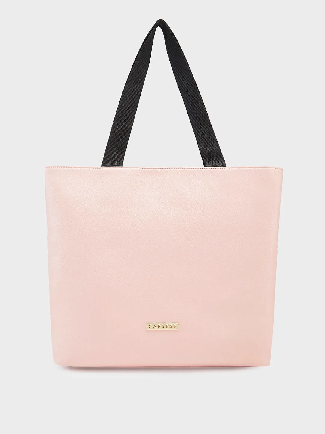 Caprese Macy Large Pink & Black Tote Bag